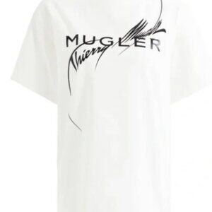 Thierry Mugler x H&M White Logo Star Printed T. Size SMALL